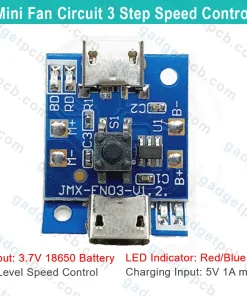 DC Fan Circuit 3 Step Fan Speed Controller For 3.7V 4.2V Mini Rechargeable Fan