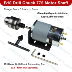 0.6-6mm Electric Drill Chuck B10 Mount for 5mm 775 Motor Shaft DIY Power Tool Mini Drill Machine - Image 4
