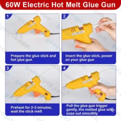 60W Heavy Duty Hot Melt Electric Glue Gun Machine Fast Heating Tool for 7mm Glue Sticks - Image 4