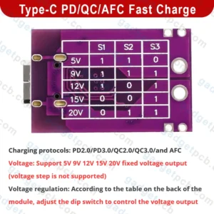 fast charge decoy trigger module support 5v 2