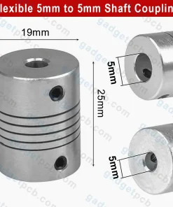 Alternative view of Aluminum D19L25 Flexible 5mm To 5mm Shaft Coupling Joint Stepper Motor Coupler CNC Engraving Machine Parts