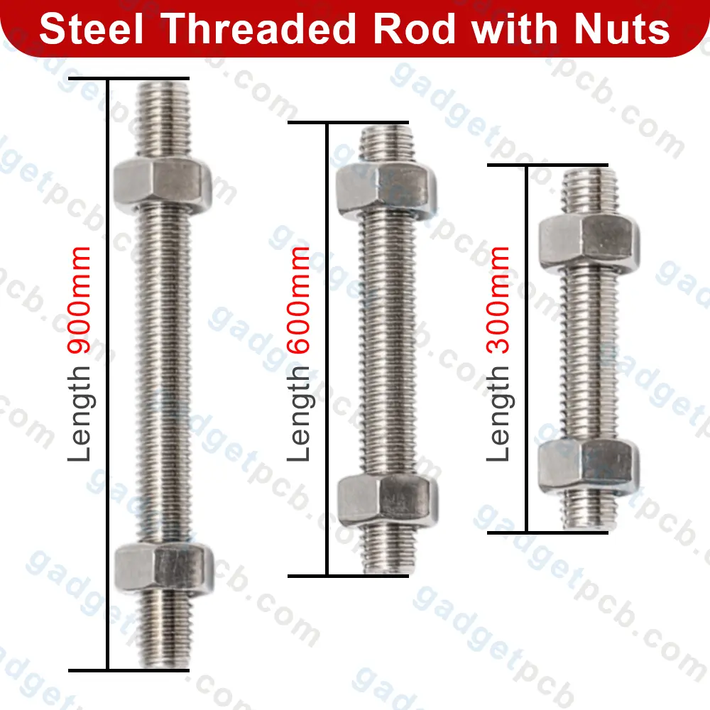 M5 Fully Threaded Rod with Nuts 300mm to 900mm Length 304 Stainless Steel 5mm Threaded Rod with Nuts 3 M5 Fully Threaded Rod with Nuts 300mm to 900mm Length 304 Stainless Steel 5mm Threaded Rod with Nuts - Image 3