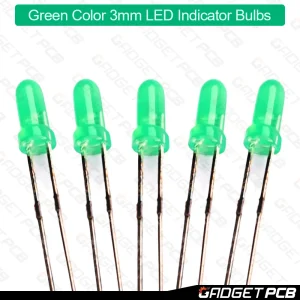 Alternative view of Green Color 3mm LED Light 3mm Round LED Bulbs Light Emitting Diode 3mm Green LED Bulb 3mm Green LED For Indicator LED Bulbs