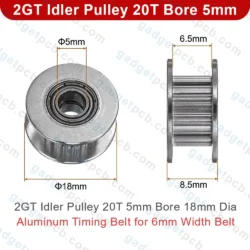 gt2 idler pulley 20 teeth 5mm bore 3