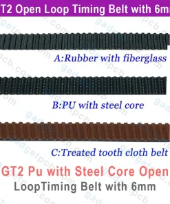 gt2 open loop timing belt pu steel core 2gt 2