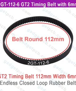 Alternative view of 112-2GT-6 GT2 Timing Belt 112mm Width 6mm Endless Closed Loop Belt 56 Teeth For CNC & 3D Printer Parts