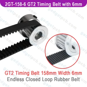 gt2 timing belt 158mm width 6mm endless 3