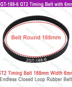 Alternative view of 188-2GT-6 GT2 Timing Belt 188mm Width 6mm Endless Closed Loop Belt 94 Teeth For CNC & 3D Printer Parts