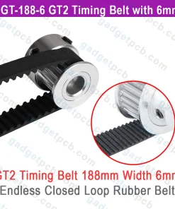 gt2 timing belt 188mm width 6mm endless 3