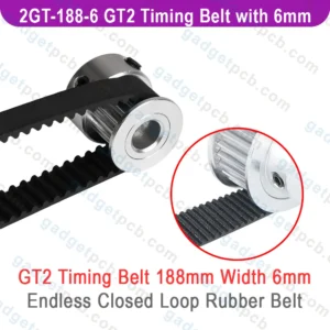 gt2 timing belt 188mm width 6mm endless 3