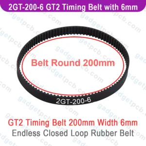 Alternative view of 200-2GT-6 GT2 Timing Belt 200mm Width 6mm Endless Closed Loop Belt 100 Teeth For CNC Machine Parts