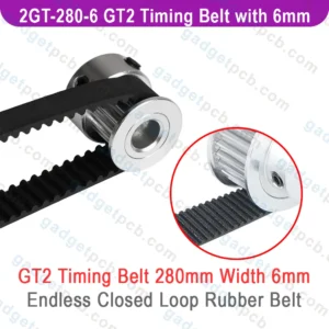 gt2 timing belt 280mm width 6mm endless 3