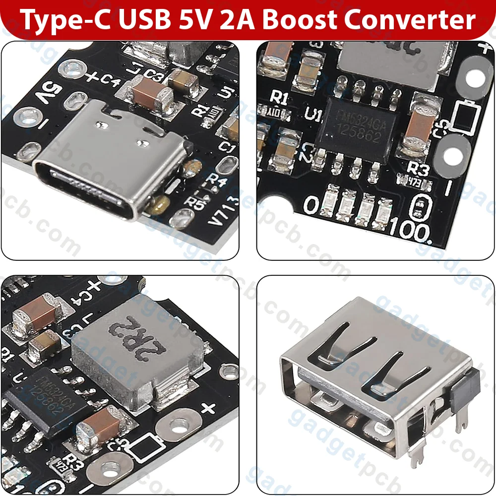 IP5306 Type-C USB 5V 2A Boost Converter Step-Up Power Module 5V 2A Power Bank Circuit Board 4 IP5306 Type-C USB 5V 2A Boost Converter Step-Up Power Module 5V 2A Power Bank Circuit Board - Image 4