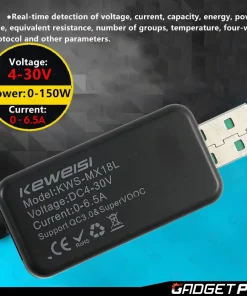 KEWEISI KWS-MX18L Multifunction USB Tester