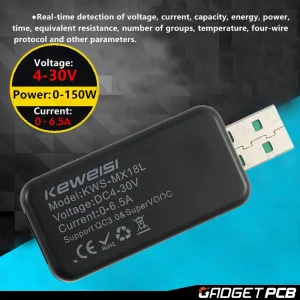 KEWEISI KWS-MX18L Multifunction USB Tester