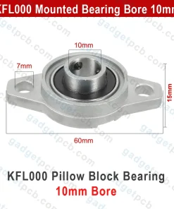 Alternative view of KFL000 Pillow Block Bearing FL000 Mount Bearings Bore 10mm Flange Bearing for CNC & 3D Printer Parts
