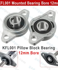 KFL001 Pillow Block Bearing FL001 Mount Bearings Bore 12mm