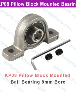 Alternative view of KP08 Bearing Pillow Block Mounted P08 Ball Bearing 8mm Bore For CNC Machine All Kinds Of Projects
