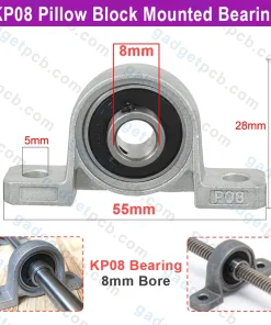 Zinc Alloy KP08 Bearing Pillow Block Mounted P08 Ball Bearing
