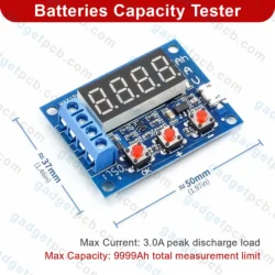 Alternative view of HW-586 ZB2L3 Lithium Battery Capacity Tester Module | 1.2V-12V 18650 Li-ion Ni-MH Digital Meter