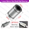 LM16UU Linear Motion Ball Bearings 16mm Bore