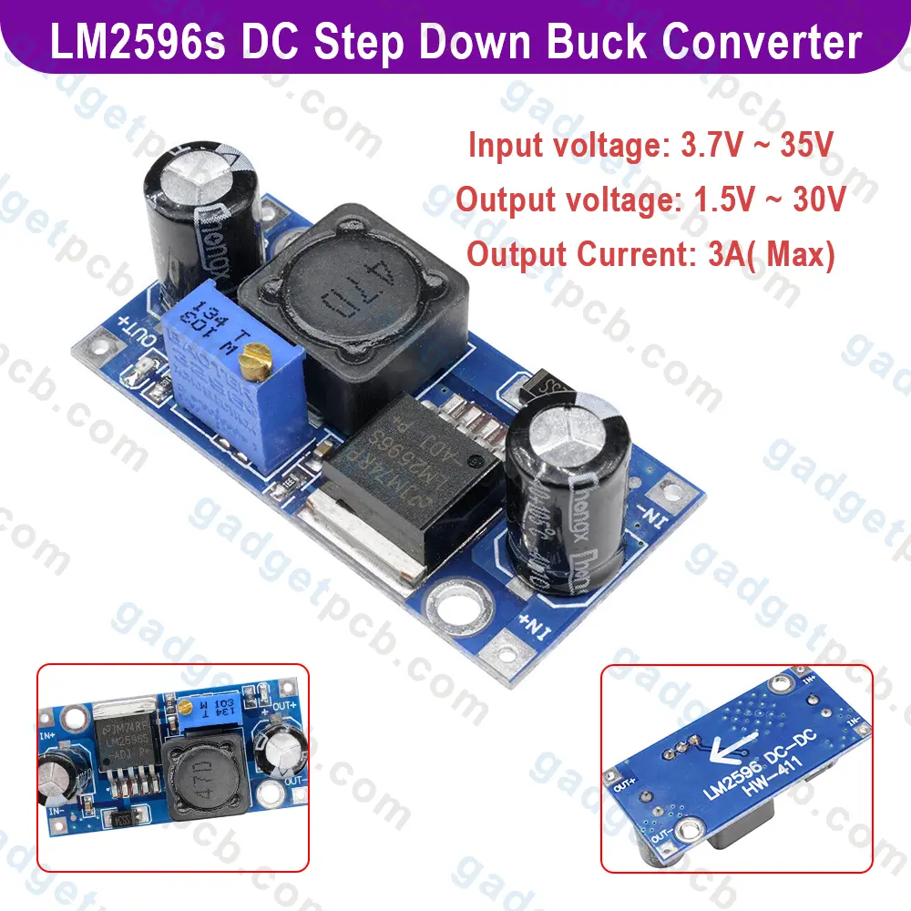 LM2596s DC-DC Step Down Buck Converter 3.7V-40V To 1.5V-35V 3A Adjustable Switches Buck Module 1 LM2596s DC-DC Step Down Buck Converter 3.7V-35V To 1.5V-35V