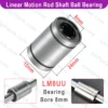 LM8UU Linear Motion Ball Bearings 8mm Bore