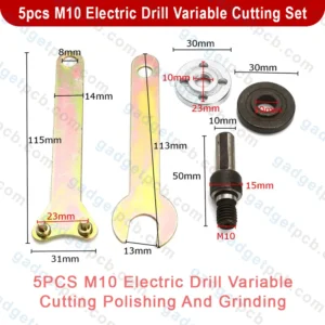5pcs M10 Shank Electric Drill angle grinder connecting rod Polishing Set
