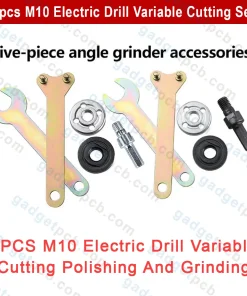 5pcs M10 Shank Electric Drill Angle grinder connecting rod Polishing Set Grinding Drill Cutting Set 6 5pcs M10 Shank Electric Drill angle grinder connecting rod Polishing Set