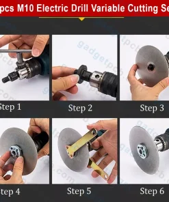 5pcs M10 Shank Electric Drill Angle grinder connecting rod Polishing Set Grinding Drill Cutting Set 7 5pcs M10 Shank Electric Drill angle grinder connecting rod Polishing Set