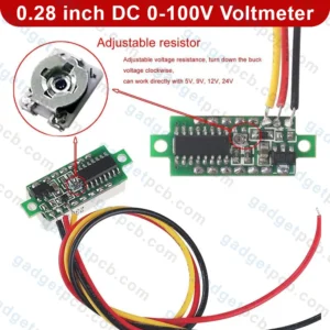 mini 0 28 inch dc 0 100v digital voltmeter 3