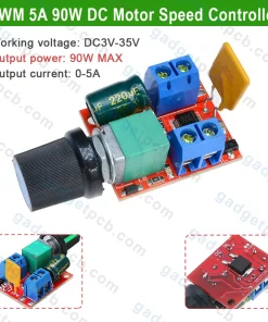 Mini PWM 5A 90W DC Motor Speed Controller Module