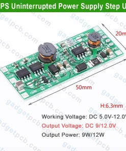 Mini UPS Uninterrupted Power Supply Module DC 5V-12V To 9V 12V Step Up Boost Voltage Converter 6 Mini UPS Uninterrupted Power Supply Module