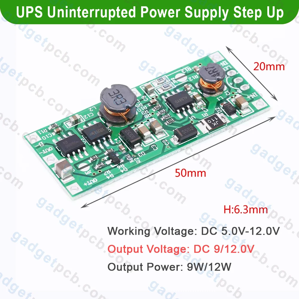 Mini UPS Uninterrupted Power Supply Module DC 5V-12V To 9V 12V Step Up Boost Voltage Converter 3 Mini UPS Uninterrupted Power Supply Module