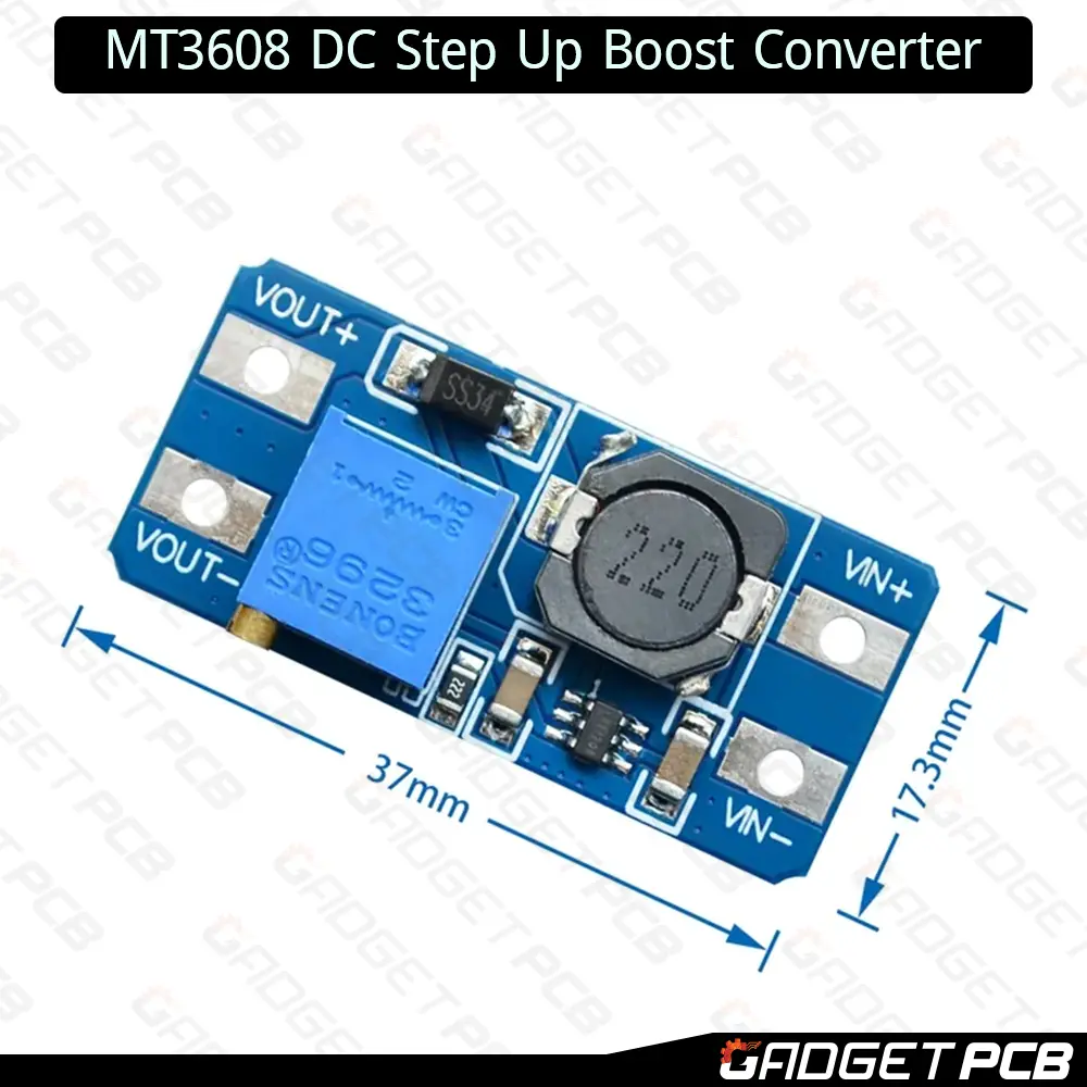 MT3608 DC Step Up Boost Converter DC 2V-24V To 5V-28V 2A Adjustable Voltage Regulator Module Power Supply 2 MT3608 DC Step Up Boost Converter DC 2V-24V To 5V-28V 2A Adjustable Voltage Regulator Module Power Supply - Image 2