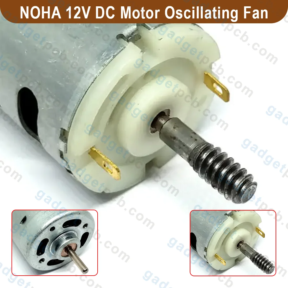 NOHA 12V DC Motor 5W DC Oscillating Fan Motor 16000RPM Heavy Duty High-Speed DC 12V Motor 550 Motor 3 NOHA 12V DC Motor 5W DC Oscillating Fan Motor