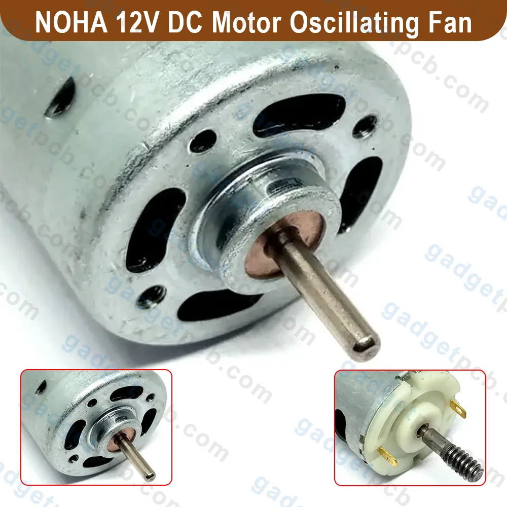 NOHA 12V DC Motor 5W DC Oscillating Fan Motor 16000RPM Heavy Duty High-Speed DC 12V Motor 550 Motor 4 NOHA 12V DC Motor 5W DC Oscillating Fan Motor