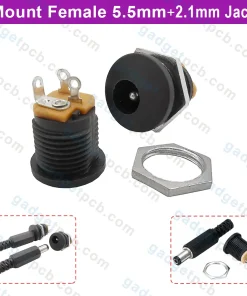 DC-022 ROUND Panel Mount Female 5.5mm 3 Pin 5.5×2.1mm Jack