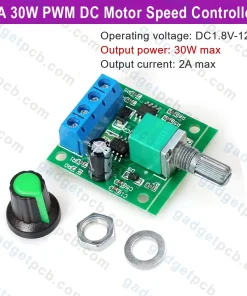 PWM 2A 30W Low Voltage DC Motor Speed Controller