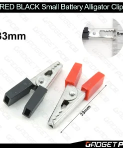 Alternative view of Red Black Small Battery Alligator Clip 33mm Red & Black Plastic Handle Alligator Clips Battery Connector