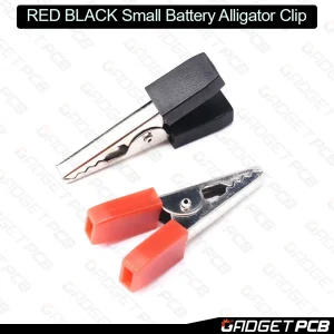Red Black Small Battery Alligator Clip 33mm Red & Black Plastic Handle Alligator Clips Battery Connector 6 Red Black Small Battery Alligator Clip 33mm