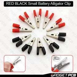 Red Black Small Battery Alligator Clip 33mm