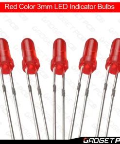 Alternative view of Red Color 3mm LED Light 3mm Round LED Bulbs Light Emitting Diode 3mm Red LED Bulb 3mm Red LED For Indicator LED Bulbs