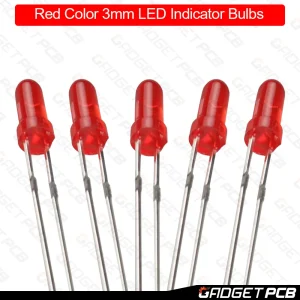 Alternative view of Red Color 3mm LED Light 3mm Round LED Bulbs Light Emitting Diode 3mm Red LED Bulb 3mm Red LED For Indicator LED Bulbs