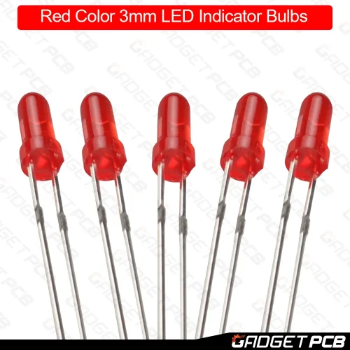 red color 3mm led light 3mm round led bulbs 1