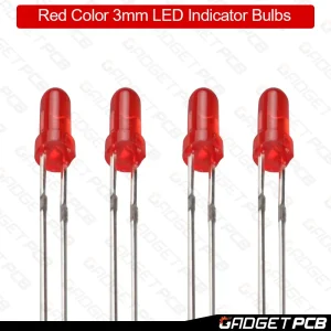 Red Color 3mm LED Light 3mm Round LED Bulbs