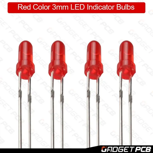 Red Color 3mm LED Light 3mm Round LED Bulbs