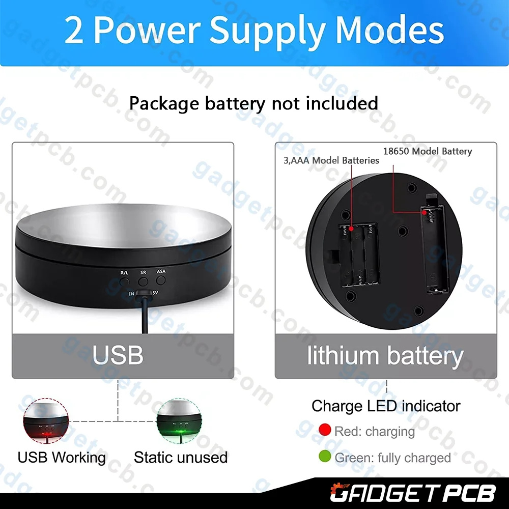 Rotable Photography Display Stand 360 Degree Motorized Rotating Turntable Display Stand with Power Cable 3 Rotable Photography Display Stand 360 Degree Motorized Rotating Turntable Display Stand with Power Cable - Image 3