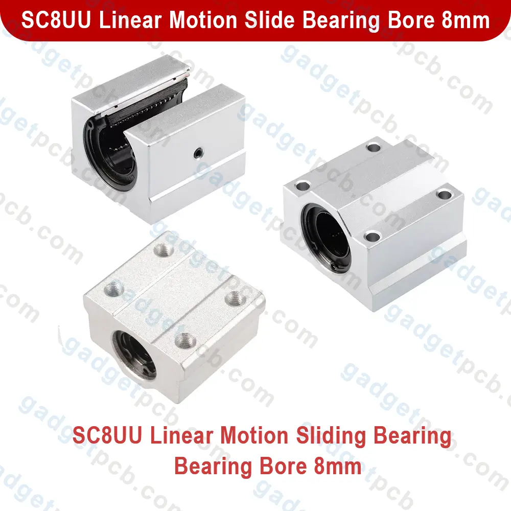 Aluminum SC8UU Linear Motion Ball Bearing Slide Bushing 34x30x22mm Linear Motion Shaft Bore 8mm 2 Aluminum SC8UU Linear Motion Ball Bearing Slide Bushing