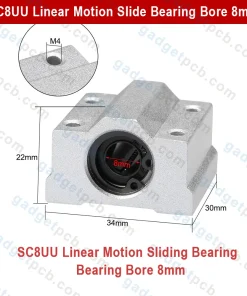 Aluminum SC8UU Linear Motion Ball Bearing Slide Bushing 34x30x22mm Linear Motion Shaft Bore 8mm 6 Aluminum SC8UU Linear Motion Ball Bearing Slide Bushing